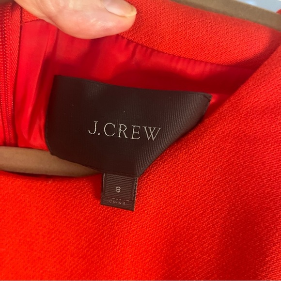 J. Crew Double Zipper Red Shift Dress 3/4 Sleeves  Sz 8 - Picture 12 of 12